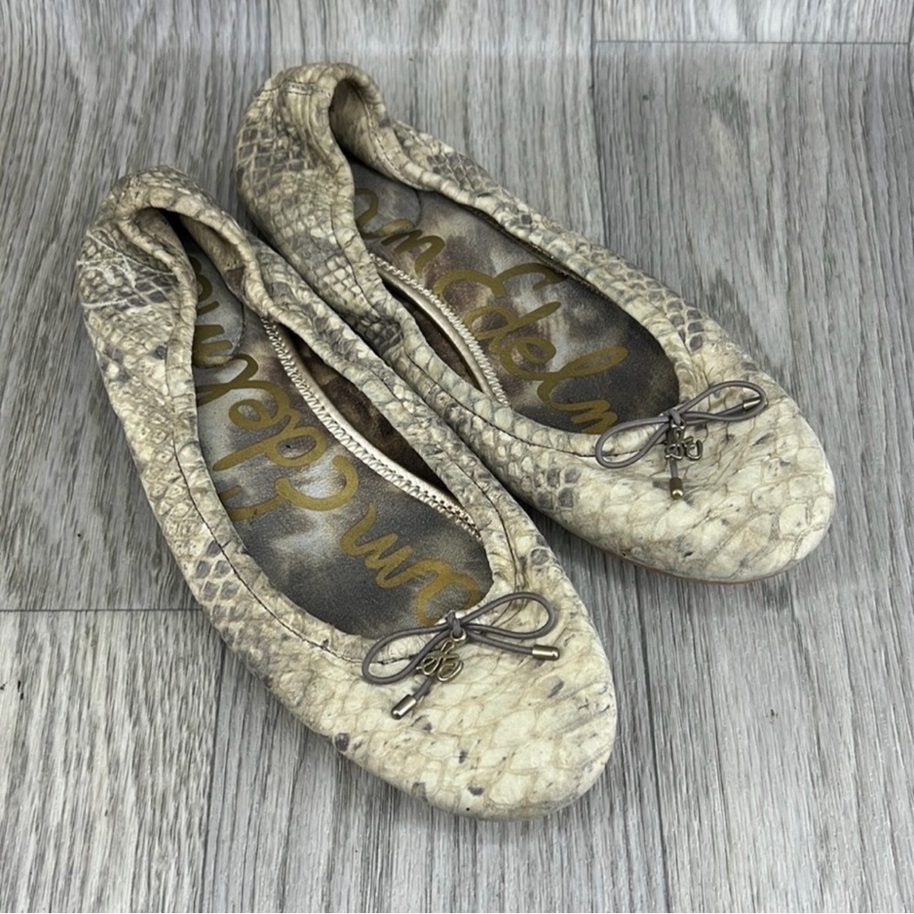 Sam Edelman Snake Print Flats
